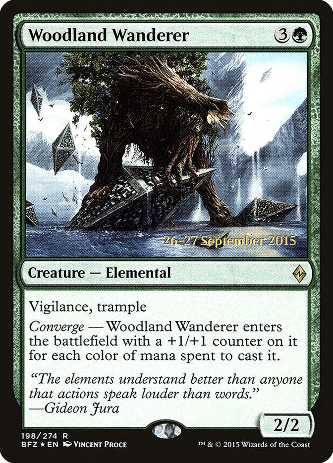 Woodland Wanderer [Battle for Zendikar Prerelease Promos] | Impulse Games and Hobbies