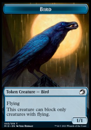 Bird Token [Innistrad: Midnight Hunt Tokens] | Impulse Games and Hobbies