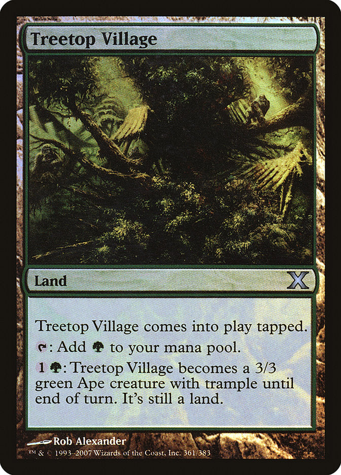 Treetop Village (Premium Foil) [Tenth Edition] | Impulse Games and Hobbies