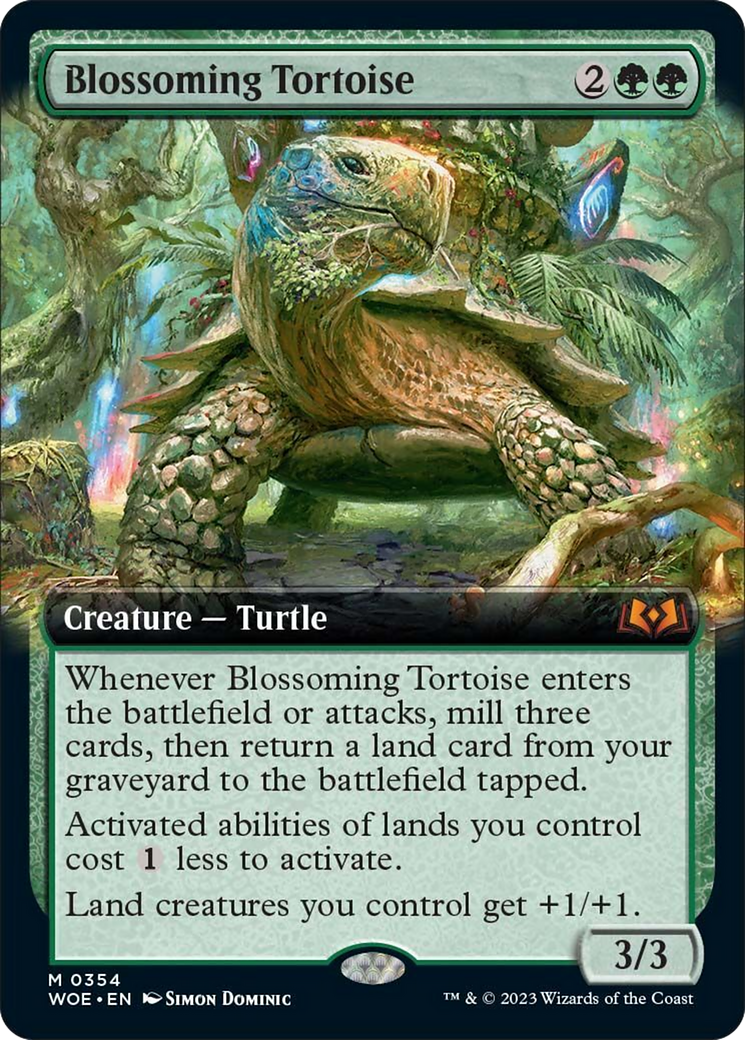 Blossoming Tortoise (Extended Art) [Wilds of Eldraine] | Impulse Games and Hobbies