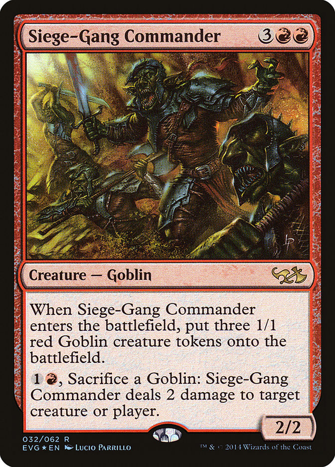 Siege-Gang Commander (Elves vs. Goblins) [Duel Decks Anthology] | Impulse Games and Hobbies