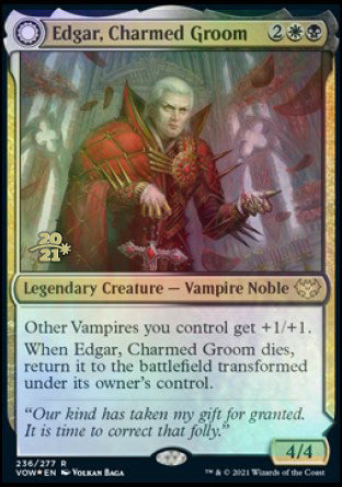 Edgar, Charmed Groom // Edgar Markov's Coffin [Innistrad: Crimson Vow Prerelease Promos] | Impulse Games and Hobbies