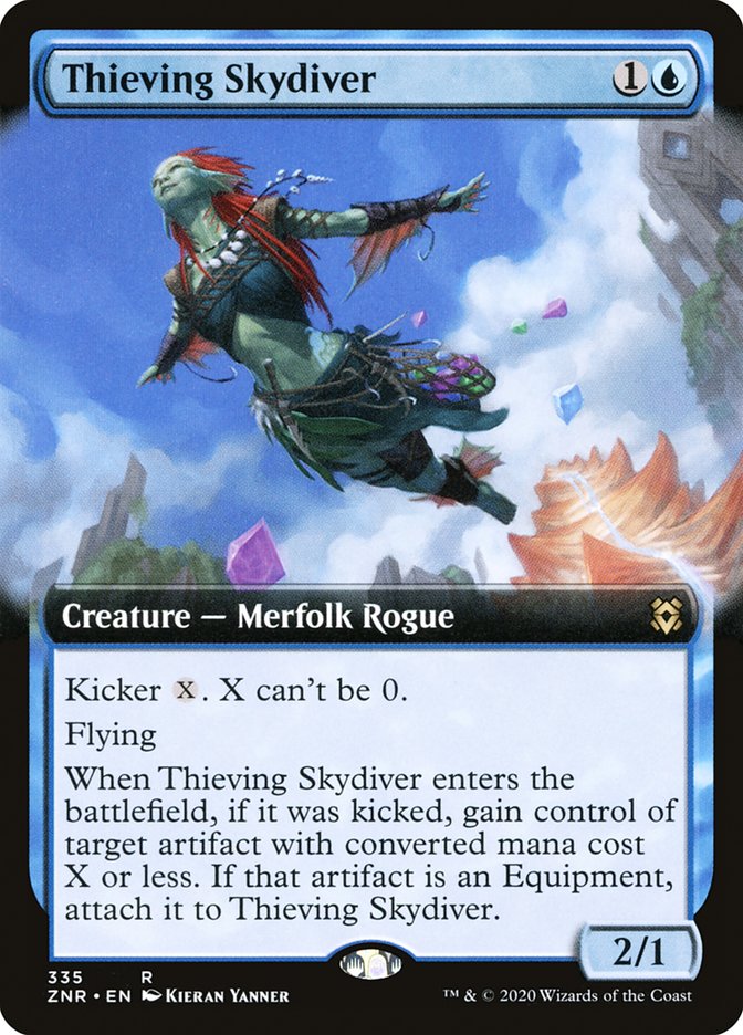 Thieving Skydiver (Extended Art) [Zendikar Rising] | Impulse Games and Hobbies