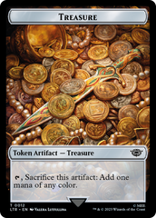 Elf Warrior // Treasure Double Sided Token [The Lord of the Rings: Tales of Middle-Earth Commander Tokens] | Impulse Games and Hobbies