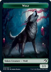 Rhino // Wolf Double-Sided Token [Innistrad: Midnight Hunt Commander Tokens] | Impulse Games and Hobbies