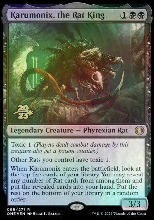 Karumonix, the Rat King [Phyrexia: All Will Be One Prerelease Promos] | Impulse Games and Hobbies