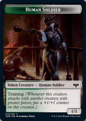 Zombie (008) // Human Soldier Double-sided Token [Innistrad: Crimson Vow Tokens] | Impulse Games and Hobbies