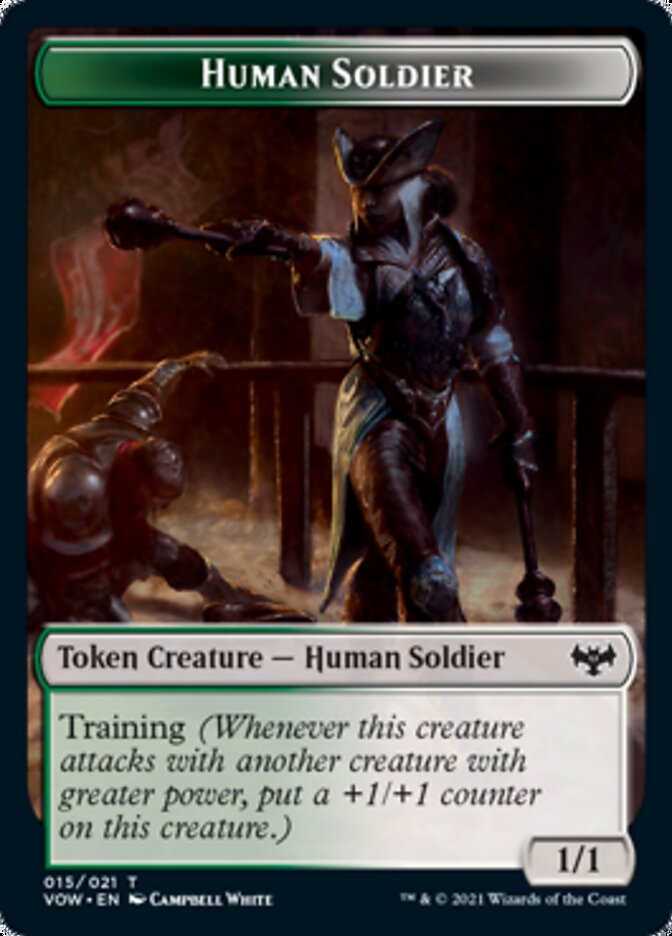 Insect // Human Soldier Double-sided Token [Innistrad: Crimson Vow Tokens] | Impulse Games and Hobbies