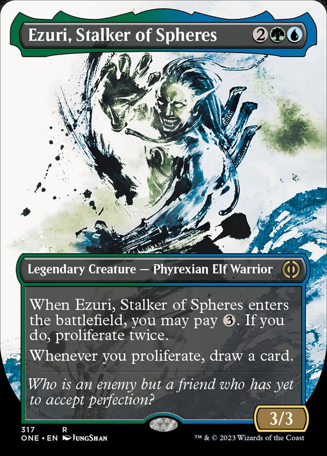 Ezuri, Stalker of Spheres (Borderless Ichor) [Phyrexia: All Will Be One] | Impulse Games and Hobbies