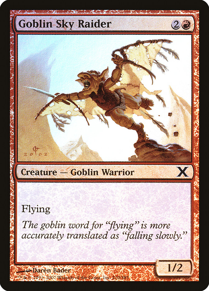 Goblin Sky Raider (Premium Foil) [Tenth Edition] | Impulse Games and Hobbies