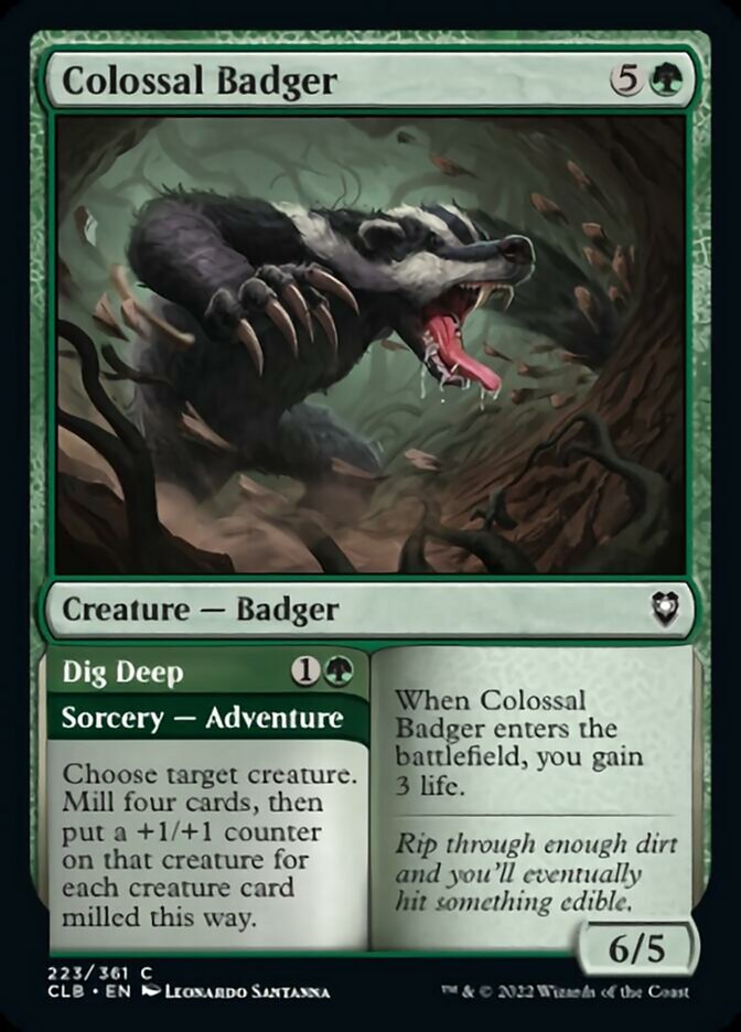 Colossal Badger // Dig Deep [Commander Legends: Battle for Baldur's Gate] | Impulse Games and Hobbies