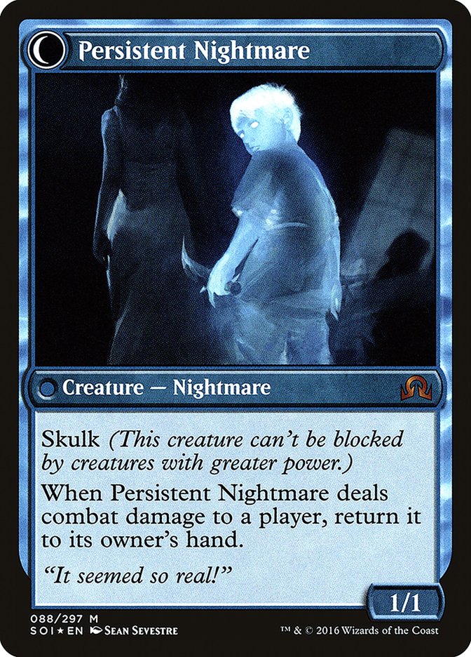 Startled Awake // Persistent Nightmare [Shadows over Innistrad Prerelease Promos] | Impulse Games and Hobbies