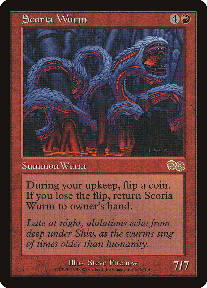 Scoria Wurm [Urza's Saga] | Impulse Games and Hobbies