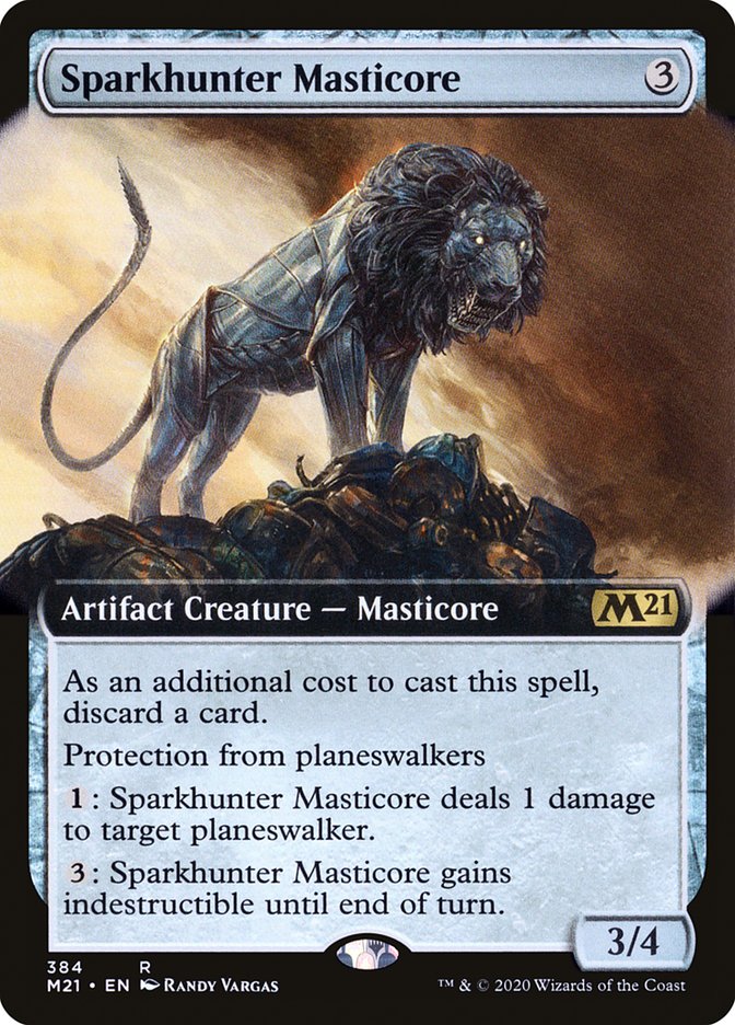 Sparkhunter Masticore (Extended Art) [Core Set 2021] | Impulse Games and Hobbies