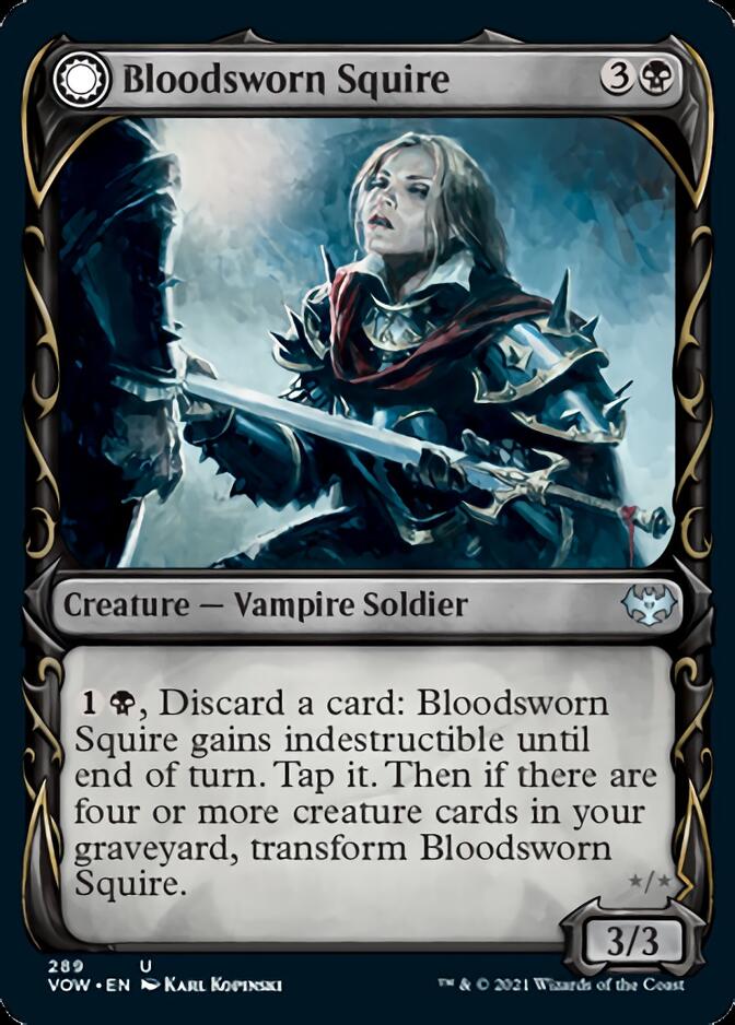 Bloodsworn Squire // Bloodsworn Knight (Showcase Fang Frame) [Innistrad: Crimson Vow] | Impulse Games and Hobbies