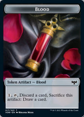 Blood // Emblem - Chandra, Dressed to Kill Double-sided Token [Innistrad: Crimson Vow Tokens] | Impulse Games and Hobbies
