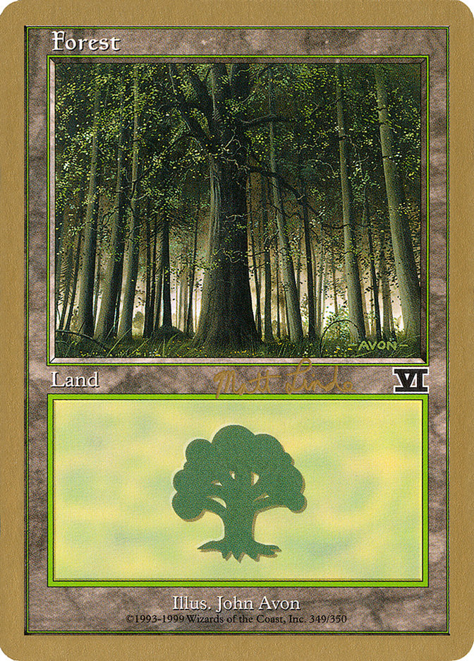 Forest (ml349) (Matt Linde) [World Championship Decks 1999] | Impulse Games and Hobbies