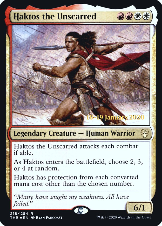 Haktos the Unscarred [Theros Beyond Death Prerelease Promos] | Impulse Games and Hobbies