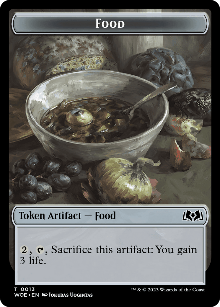 Faerie // Food (0013) Double-Sided Token [Wilds of Eldraine Tokens] | Impulse Games and Hobbies