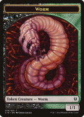 Zombie // Worm Double-Sided Token [Commander 2016 Tokens] | Impulse Games and Hobbies