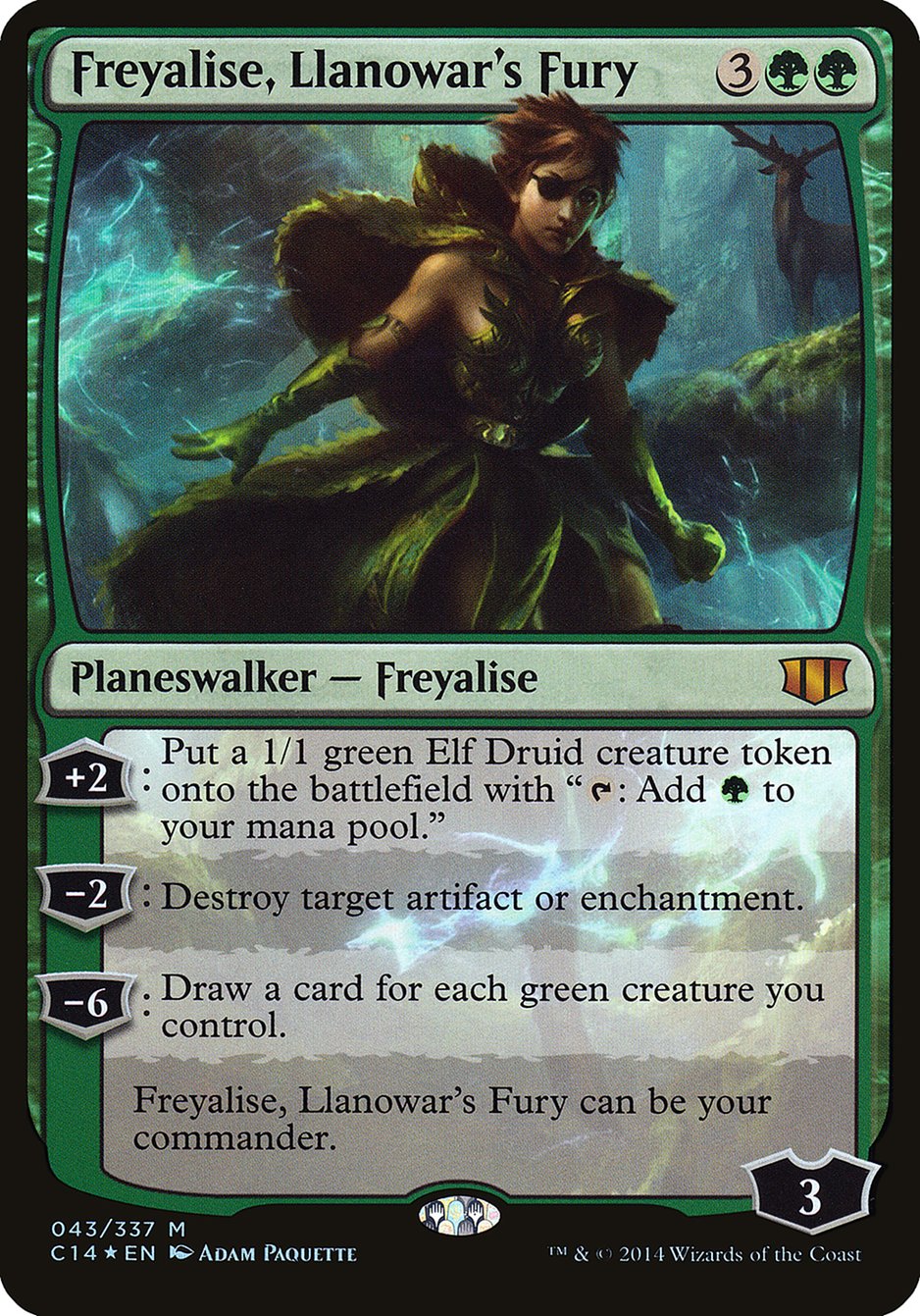 Freyalise, Llanowar's Fury (Oversized) [Commander 2014 Oversized] | Impulse Games and Hobbies