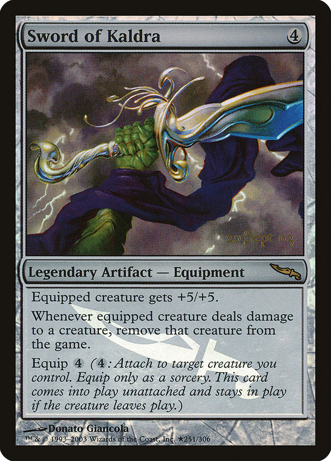 Sword of Kaldra [Mirrodin Promos] | Impulse Games and Hobbies