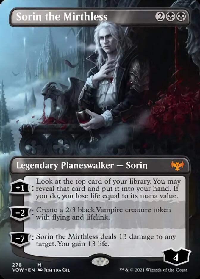 Sorin the Mirthless (Borderless) [Innistrad: Crimson Vow] | Impulse Games and Hobbies