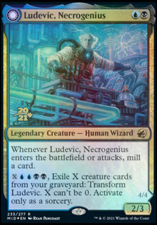 Ludevic, Necrogenius // Olag, Ludevic's Hubris [Innistrad: Midnight Hunt Prerelease Promos] | Impulse Games and Hobbies