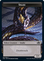 Snake // Zombie Double-sided Token [Commander Collection: Black Tokens] | Impulse Games and Hobbies