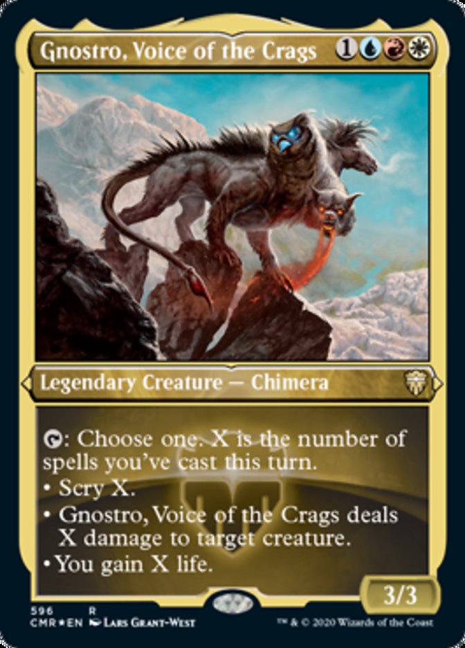 Gnostro, Voice of the Crags (Etched) [Commander Legends] | Impulse Games and Hobbies