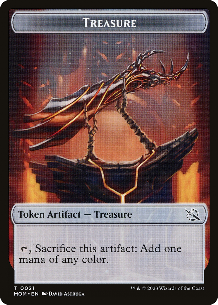 Treasure (21) // Teferi Akosa of Zhalfir Emblem Double-Sided Token [March of the Machine Tokens] | Impulse Games and Hobbies