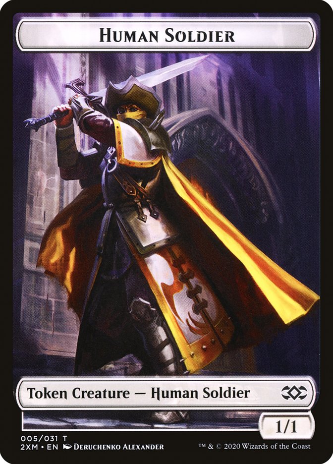 Human Soldier Token [Double Masters Tokens] | Impulse Games and Hobbies