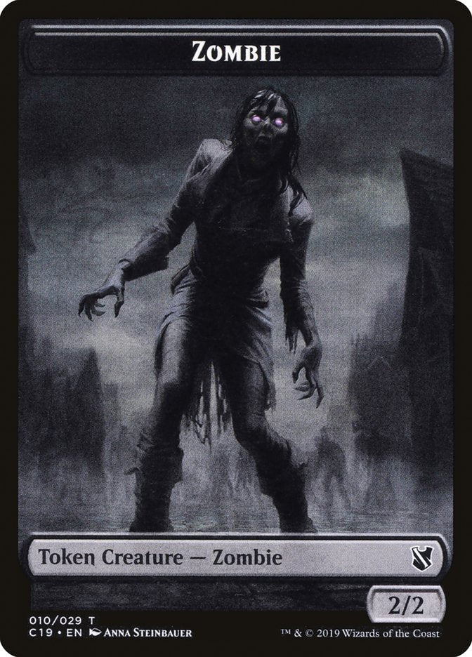 Ob Nixilis, Reignited Emblem // Zombie (010) Double-Sided Token [Commander 2019 Tokens] | Impulse Games and Hobbies