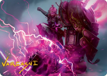 Voltage Surge Art Card (Gold-Stamped Signature) [Kamigawa: Neon Dynasty Art Series] | Impulse Games and Hobbies