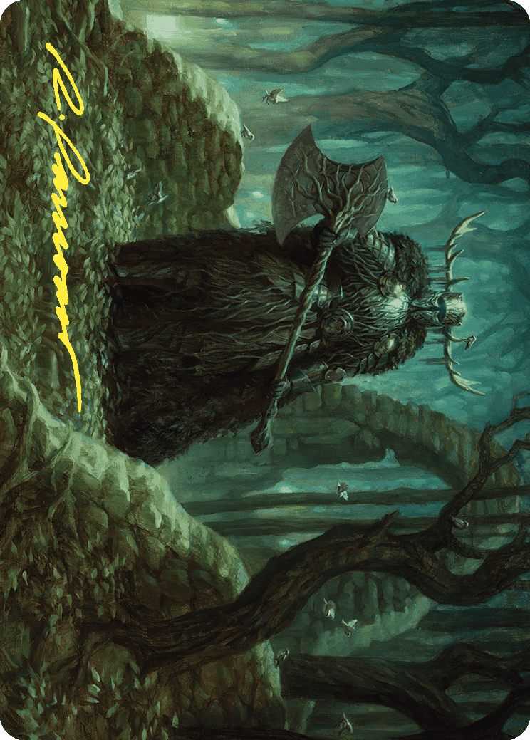 Mosswood Dreadknight Art Card (Gold-Stamped Signature) [Wilds of Eldraine Art Series] | Impulse Games and Hobbies