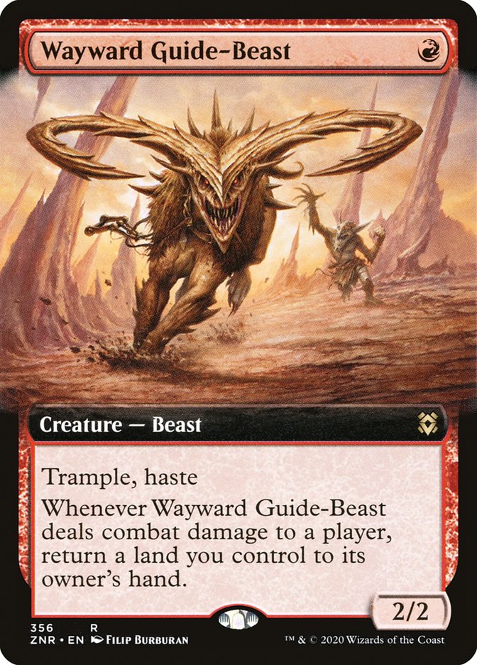 Wayward Guide-Beast (Extended Art) [Zendikar Rising] | Impulse Games and Hobbies