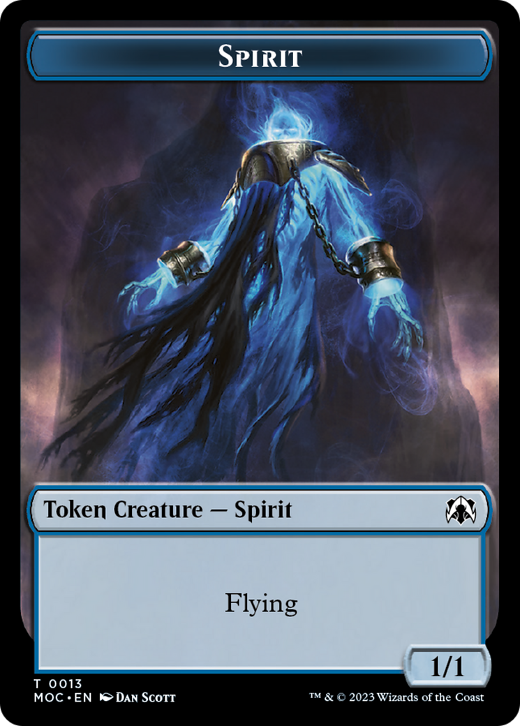 Spirit (9) // Spirit (13) Double-Sided Token [March of the Machine Commander Tokens] | Impulse Games and Hobbies