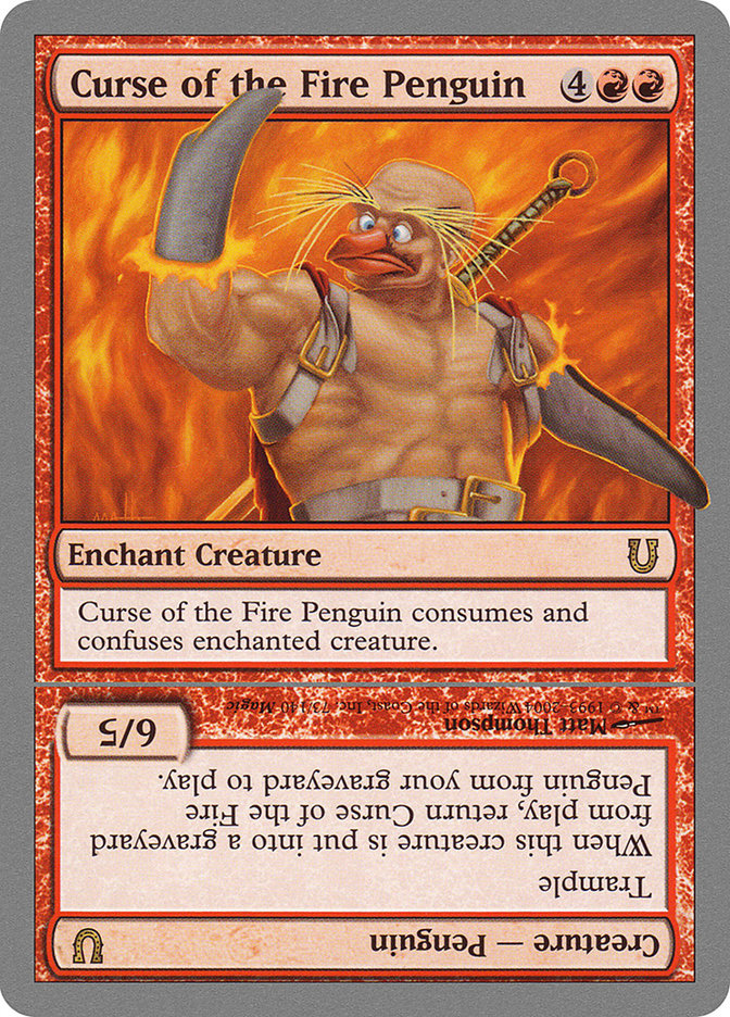 Curse of the Fire Penguin // Curse of the Fire Penguin Creature [Unhinged] | Impulse Games and Hobbies