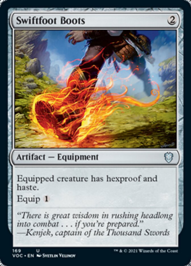 Swiftfoot Boots [Innistrad: Crimson Vow Commander] | Impulse Games and Hobbies