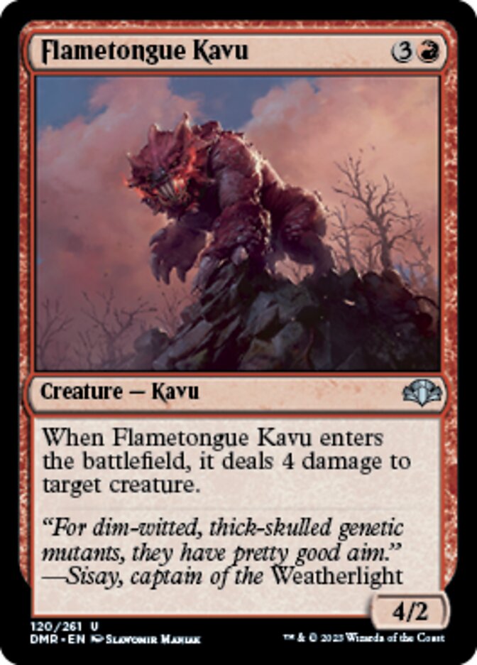 Flametongue Kavu [Dominaria Remastered] | Impulse Games and Hobbies