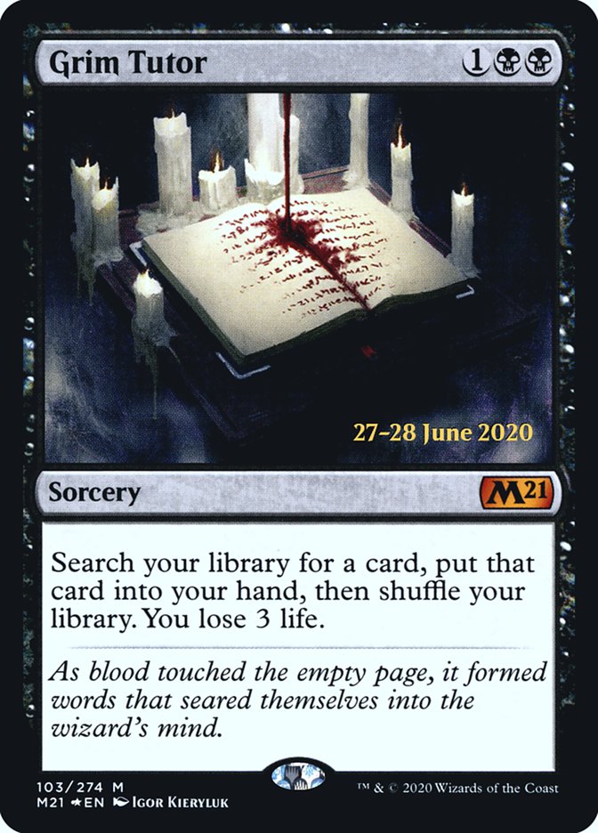 Grim Tutor  [Core Set 2021 Prerelease Promos] | Impulse Games and Hobbies