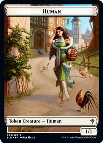 Human // Beast Double-Sided Token [Challenger Decks 2021 Tokens] | Impulse Games and Hobbies