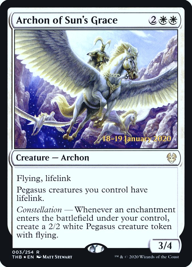 Archon of Sun's Grace [Theros Beyond Death Prerelease Promos] | Impulse Games and Hobbies
