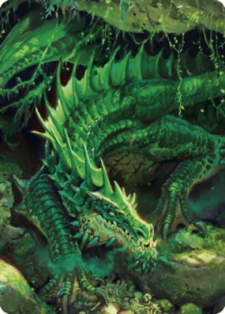 Lurking Green Dragon Art Card [Commander Legends: Battle for Baldur's Gate Art Series] | Impulse Games and Hobbies