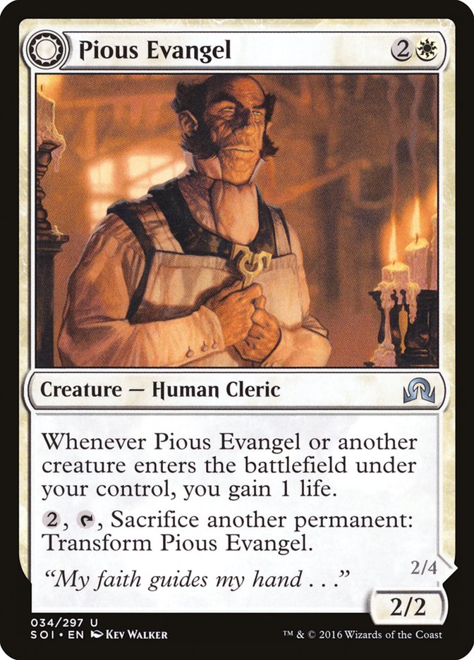 Pious Evangel // Wayward Disciple [Shadows over Innistrad] | Impulse Games and Hobbies