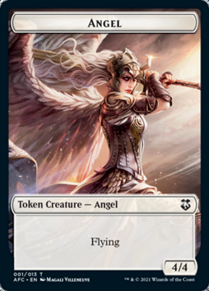 Angel // Saproling Double-sided Token [Dungeons & Dragons: Adventures in the Forgotten Realms Commander Tokens] | Impulse Games and Hobbies