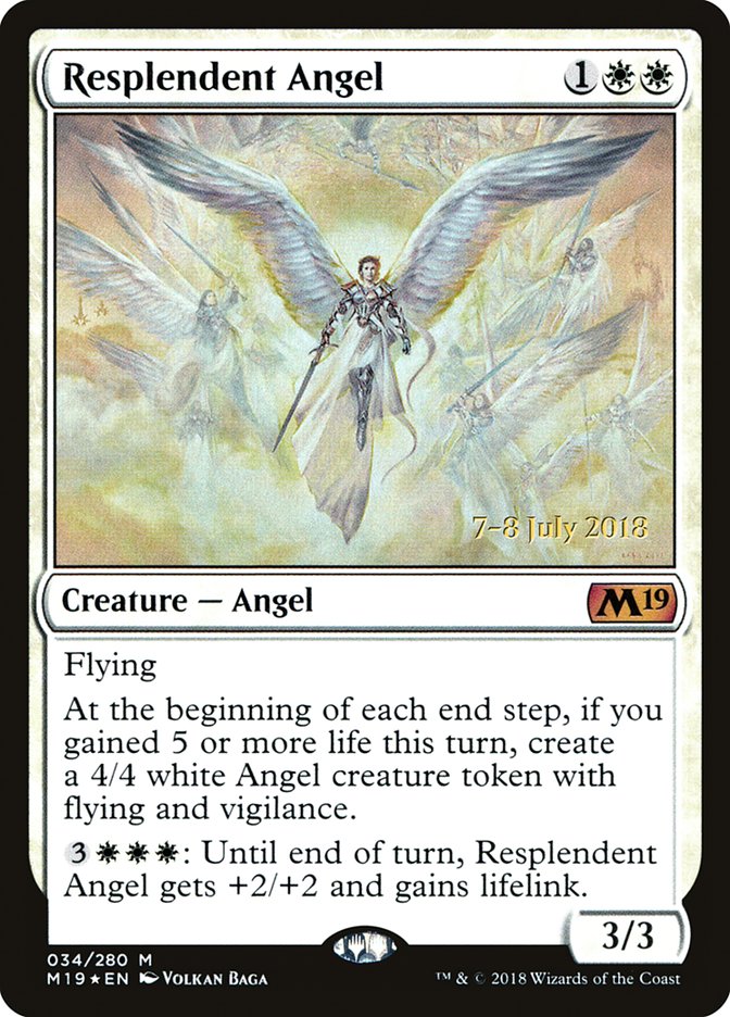 Resplendent Angel [Core Set 2019 Prerelease Promos] | Impulse Games and Hobbies