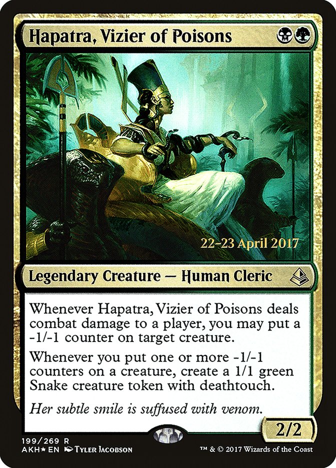 Hapatra, Vizier of Poisons [Amonkhet Prerelease Promos] | Impulse Games and Hobbies