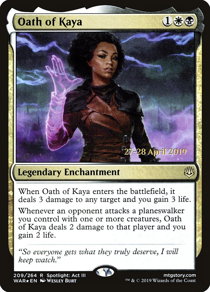 Oath of Kaya  [War of the Spark Prerelease Promos] | Impulse Games and Hobbies