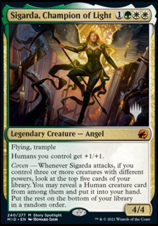 Sigarda, Champion of Light (Promo Pack) [Innistrad: Midnight Hunt Promos] | Impulse Games and Hobbies